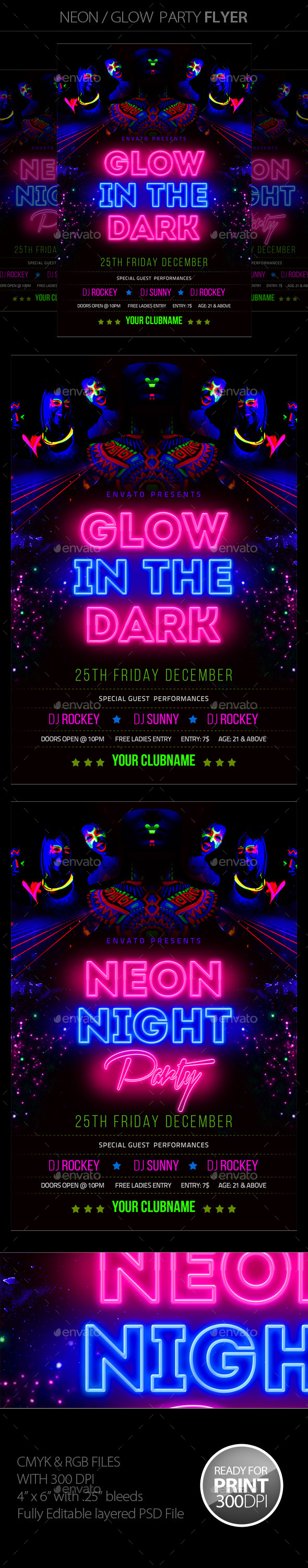 GraphicRiver Neon Glow Party Flyer 11556642 GraphicRiver Neon Glow Party Flyer 11556642