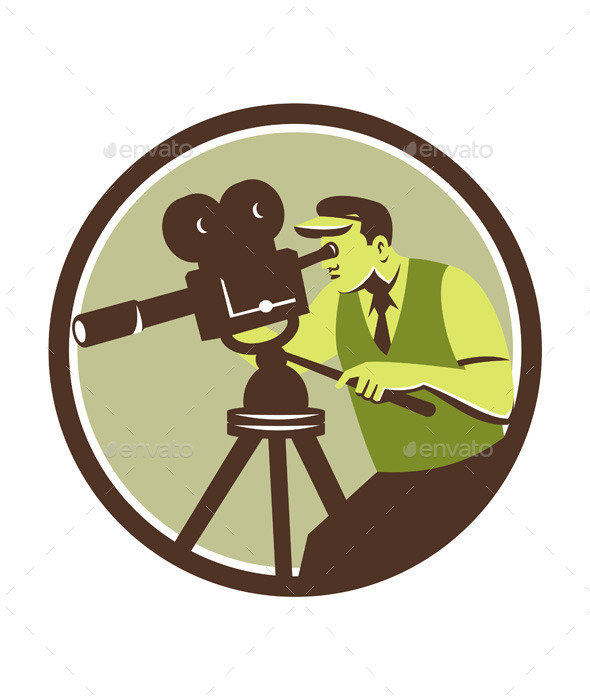 GraphicRiver Cameraman Director Vintage Camera Retro 11557216 GraphicRiver Cameraman Director Vintage Camera Retro 11557216