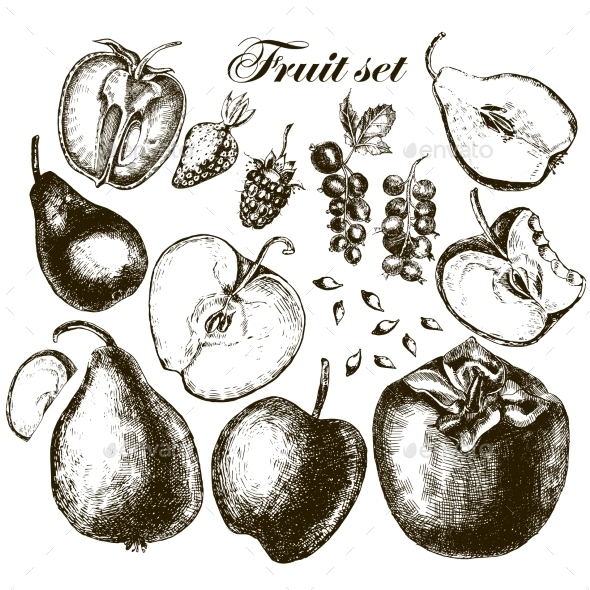 GraphicRiver Set of Fruits 11557496 GraphicRiver Set of Fruits 11557496