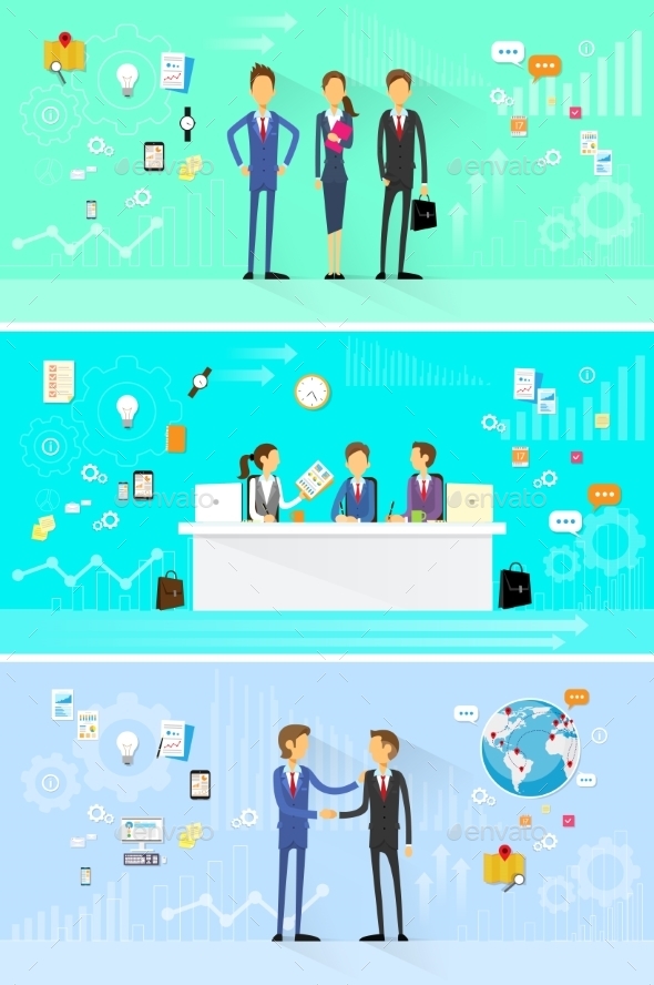 GraphicRiver Business People Group Working Set Handshake 11557799 GraphicRiver Business People Group Working Set Handshake 11557799