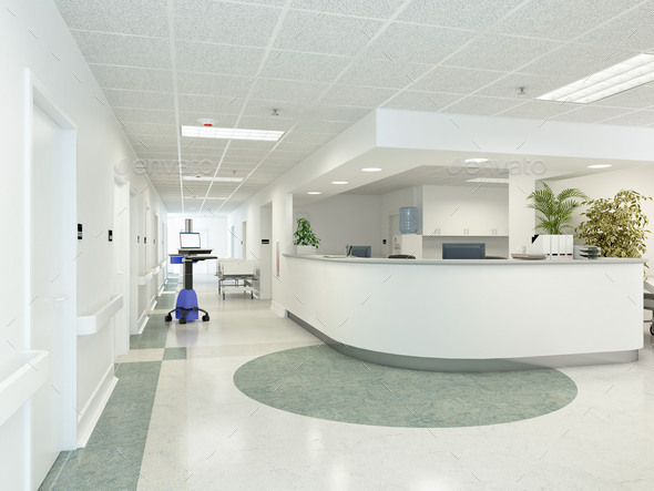 Hospital. 3d rendering