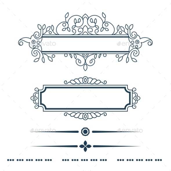 GraphicRiver Floral Design Elements Vintage Dividers In Black 11557962 GraphicRiver Floral Design Elements Vintage Dividers In Black 11557962