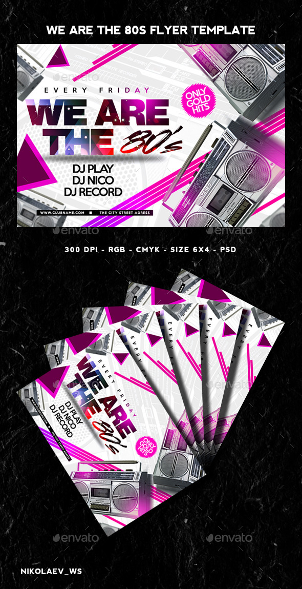 GraphicRiver We Are The 80s Flyer 11558685 GraphicRiver We Are The 80s Flyer 11558685