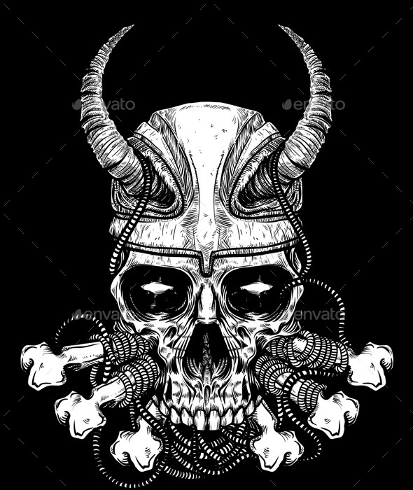 GraphicRiver Skull and Bones Tattoo 11559401 GraphicRiver Skull and Bones Tattoo 11559401