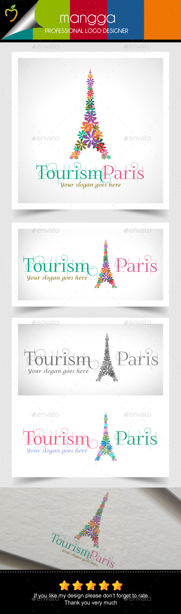 GraphicRiver Tourism Paris Logo 11559468 GraphicRiver Tourism Paris Logo 11559468