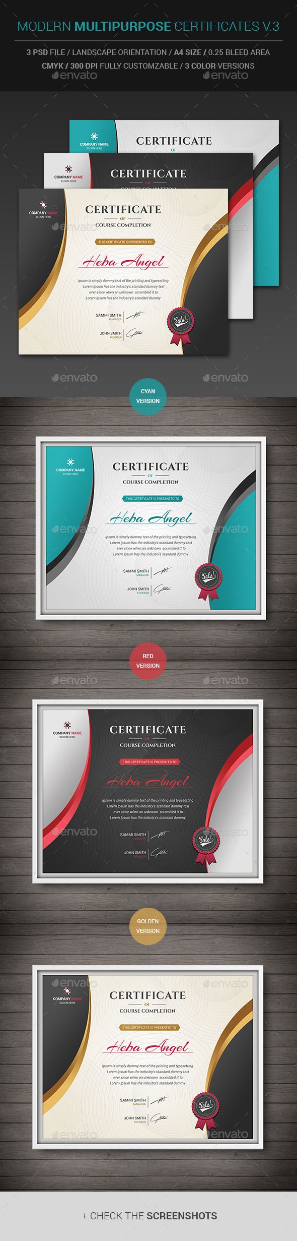 GraphicRiver Modern Multipurpose Certificates v.3 11559846 GraphicRiver Modern Multipurpose Certificates v.3 11559846