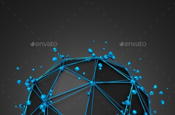 GraphicRiver Low Poly Black Sphere With Chaotic Structure 11560925 GraphicRiver Low Poly Black Sphere With Chaotic Structure 11560925