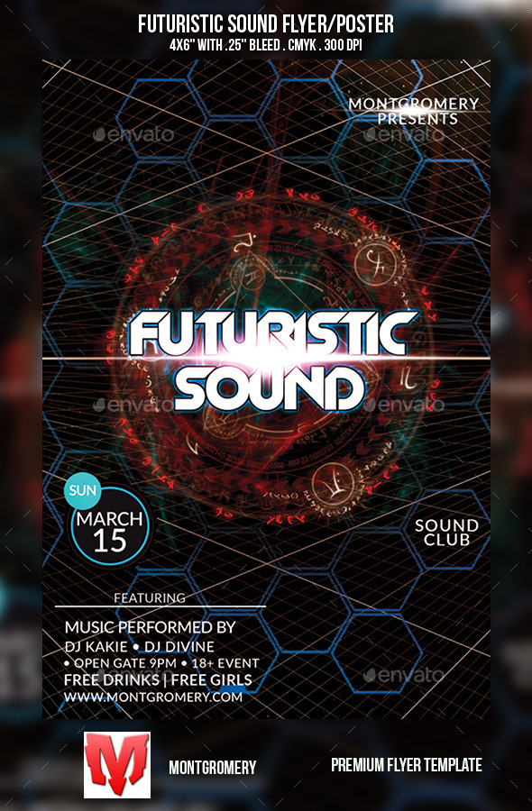 GraphicRiver Futuristic Sound Flyer Poster Template 11561601 GraphicRiver Futuristic Sound Flyer Poster Template 11561601