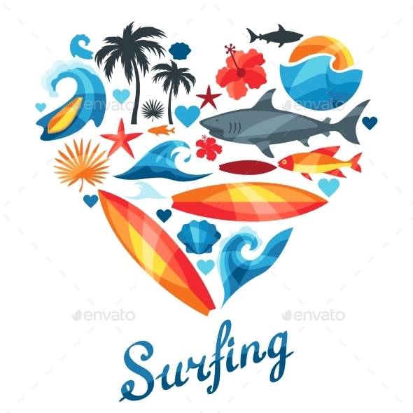 GraphicRiver Background With Surfing Design Elements 11561816 GraphicRiver Background With Surfing Design Elements 11561816