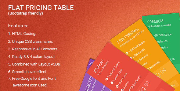 CodeCanyon Flat Pricing Table 11562362 CodeCanyon Flat Pricing Table 11562362