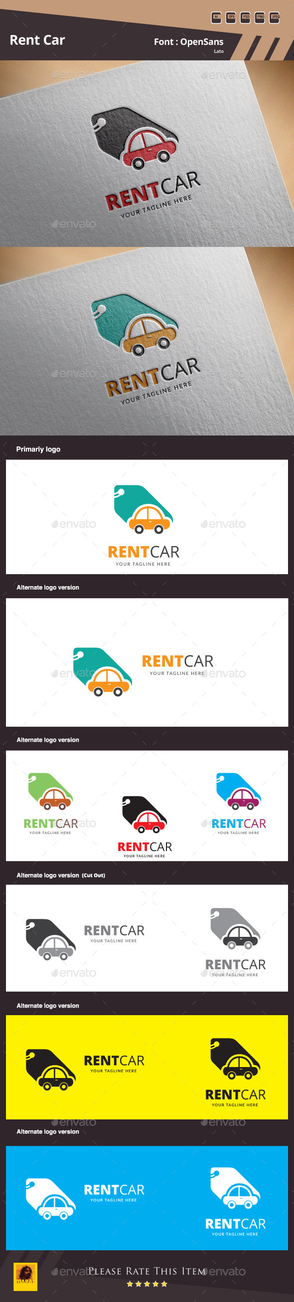 Rent Car Logo Template