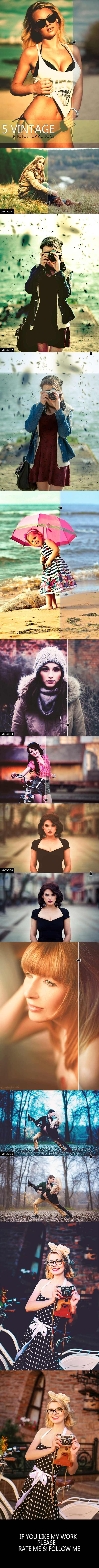 GraphicRiver 5 Vintage Photoshop Action 11562781 GraphicRiver 5 Vintage Photoshop Action 11562781