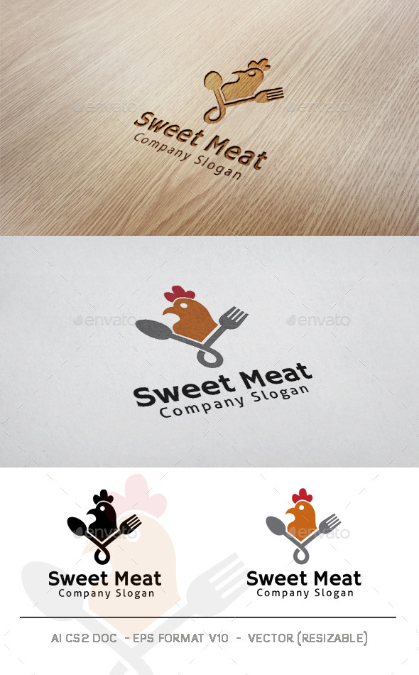 GraphicRiver Sweet Meat Logo 11565307 GraphicRiver Sweet Meat Logo 11565307
