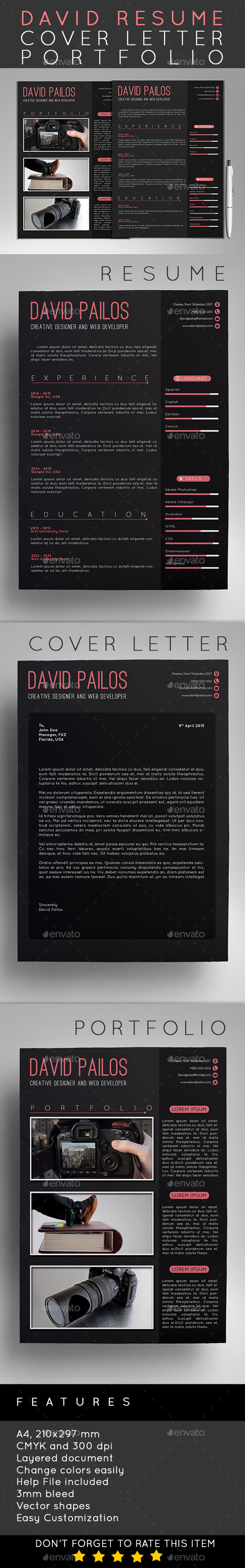 GraphicRiver David Resume 11565603 GraphicRiver David Resume 11565603