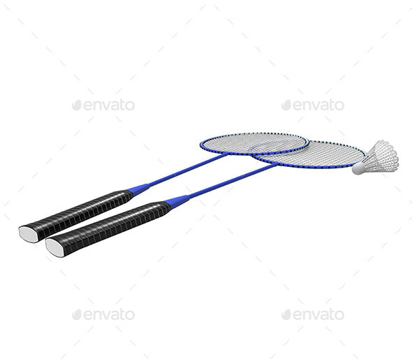GraphicRiver Badminton Rackets and Shuttlecock Isolated 11565657 GraphicRiver Badminton Rackets and Shuttlecock Isolated 11565657