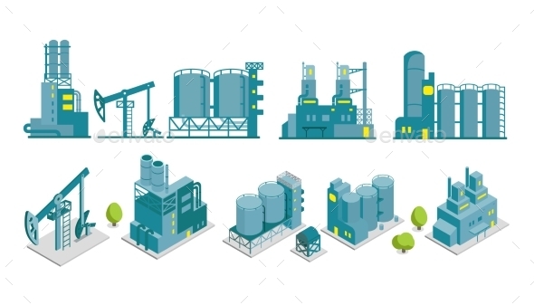 GraphicRiver Set of Isometric and 2D Factory Illustrations 11566271 GraphicRiver Set of Isometric and 2D Factory Illustrations 11566271