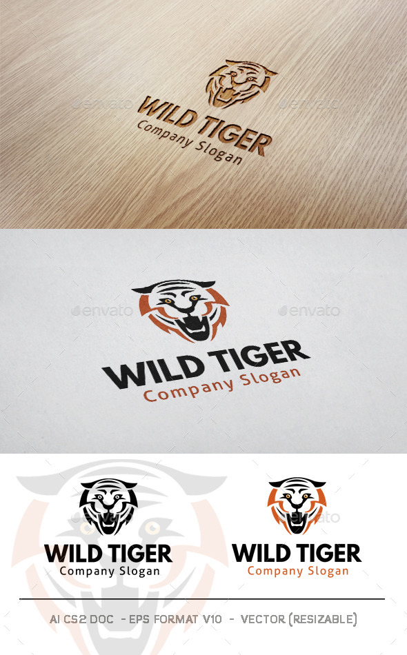 GraphicRiver Wild Tiger Logo 11566293 GraphicRiver Wild Tiger Logo 11566293