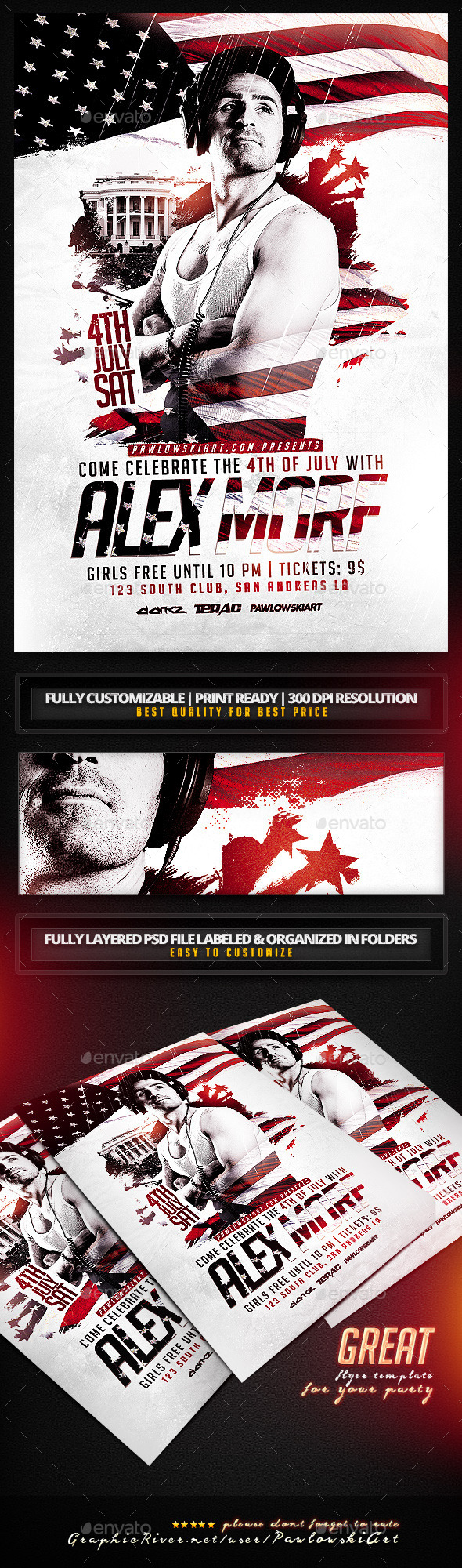 GraphicRiver 4th of July Special Guest Party Flyer Template 11566319 GraphicRiver 4th of July Special Guest Party Flyer Template 11566319