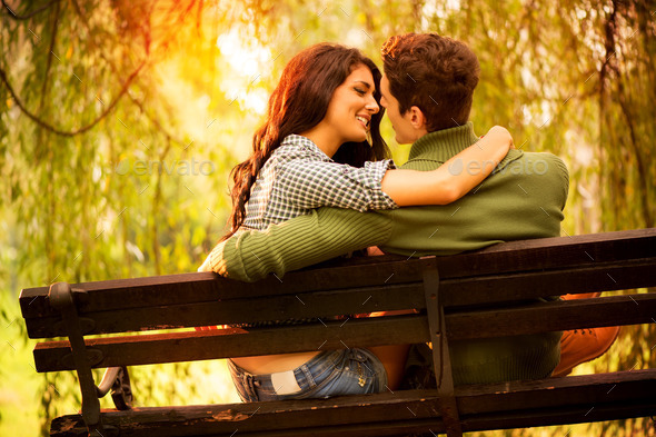 Kisses On A Park Bench