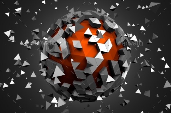 GraphicRiver 3D Rendering Of Sphere With Chaotic Particles 11566612 GraphicRiver 3D Rendering Of Sphere With Chaotic Particles 11566612