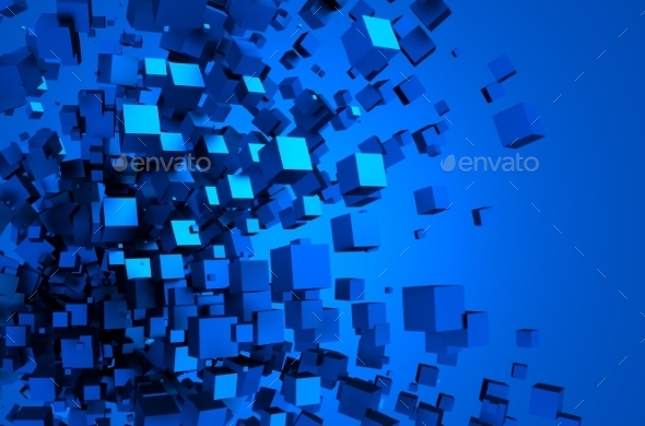 GraphicRiver Abstract 3D Rendering Of Flying Cubes 11566625 GraphicRiver Abstract 3D Rendering Of Flying Cubes 11566625
