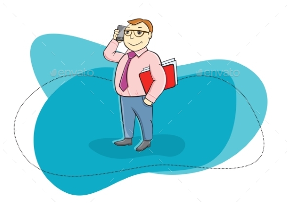 GraphicRiver Businessman Holding Phone and Talking 11569766 GraphicRiver Businessman Holding Phone and Talking 11569766