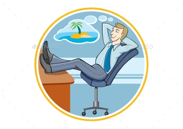 GraphicRiver Man Dreaming about his Travel 11569768 GraphicRiver Man Dreaming about his Travel 11569768