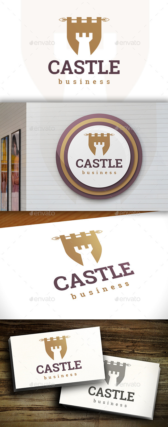 GraphicRiver Castle Flag Logo 11570655 GraphicRiver Castle Flag Logo 11570655