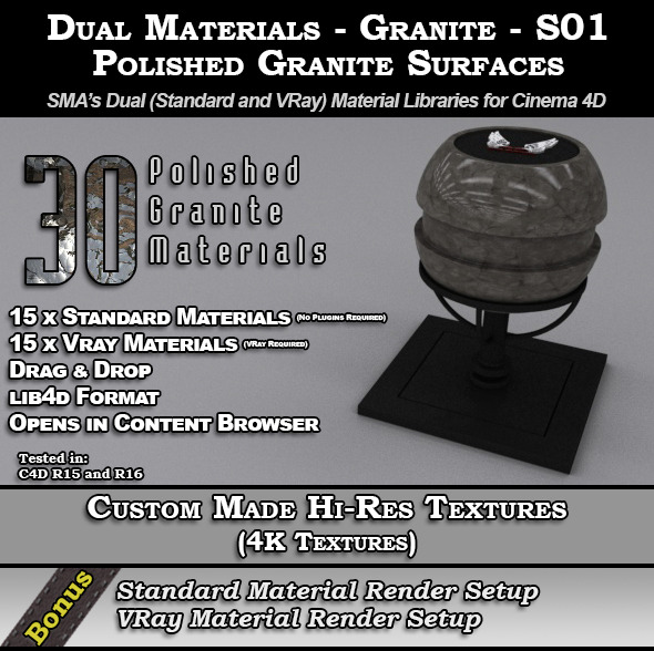 3DOcean Dual Materials Granite S01 Polished Granite 11571895 3DOcean Dual Materials Granite S01 Polished Granite 11571895