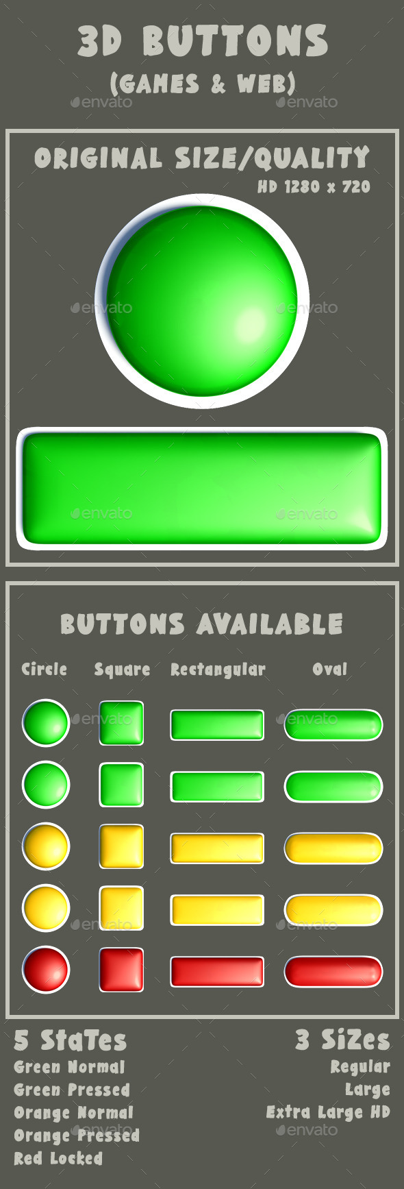 GraphicRiver 3D Button Games & Web 5 States & 3 Sizes 11577768 GraphicRiver 3D Button Games & Web 5 States & 3 Sizes 11577768
