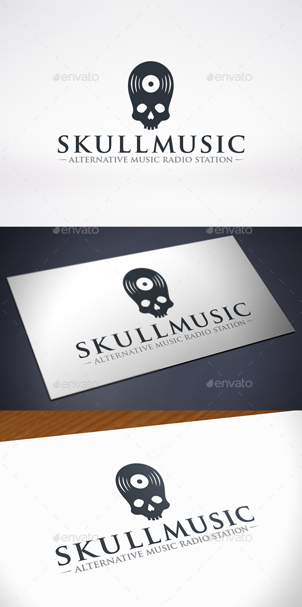 GraphicRiver Skull Music Logo Template 11578066 GraphicRiver Skull Music Logo Template 11578066