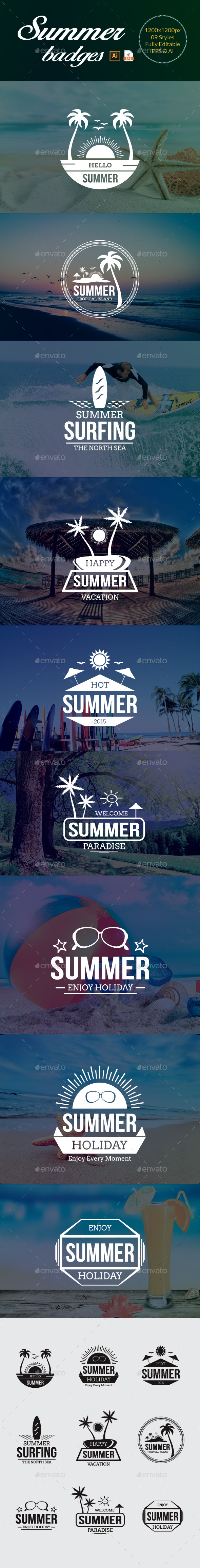 GraphicRiver Summer Badges 11578103 GraphicRiver Summer Badges 11578103