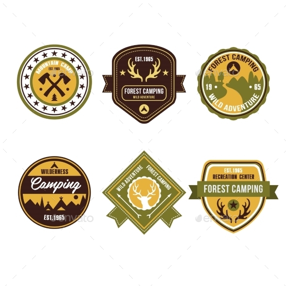 GraphicRiver Vintage Outdoor Camp Badges and Logo Emblems 11578551 GraphicRiver Vintage Outdoor Camp Badges and Logo Emblems 11578551