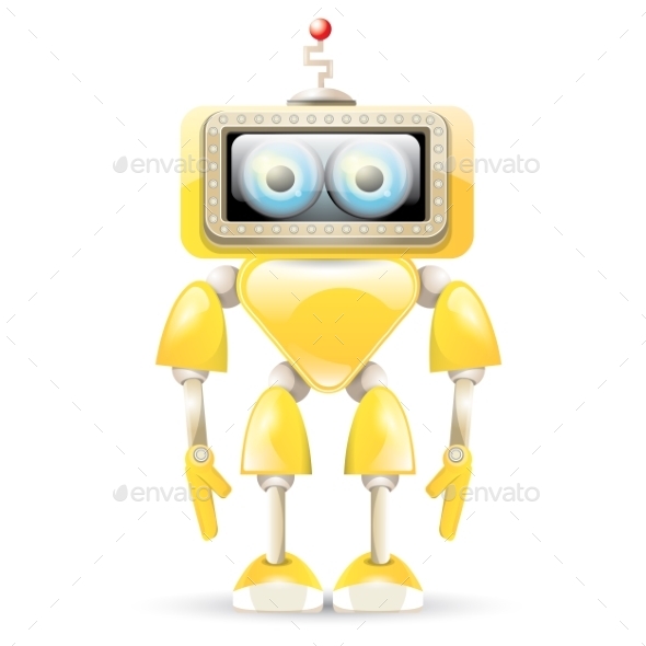 GraphicRiver Orange Cartoon Robot Isolated On White 11581233 GraphicRiver Orange Cartoon Robot Isolated On White 11581233