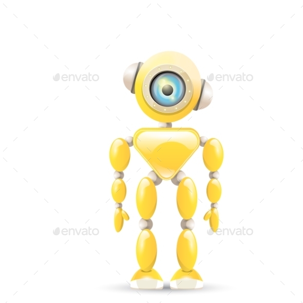 GraphicRiver Orange Cartoon Robot Isolated On White 11581247 GraphicRiver Orange Cartoon Robot Isolated On White 11581247