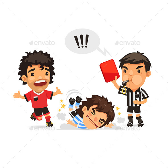 GraphicRiver Soccer Player Tackle Foul and Referee 11572235 GraphicRiver Soccer Player Tackle Foul and Referee 11572235