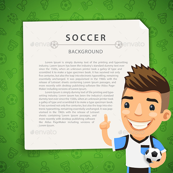 GraphicRiver Green Background with Soccer Player 11571797 GraphicRiver Green Background with Soccer Player 11571797