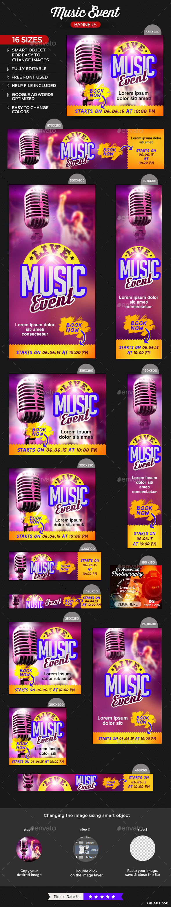 GraphicRiver Music Event Banners 11582154 GraphicRiver Music Event Banners 11582154