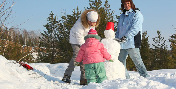 Making a snowman Making a snowman