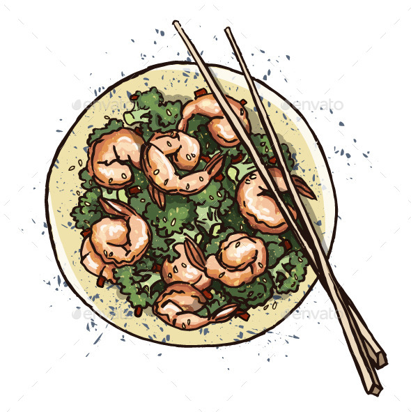 GraphicRiver Seafood Prawn Salad 11582836 GraphicRiver Seafood Prawn Salad 11582836