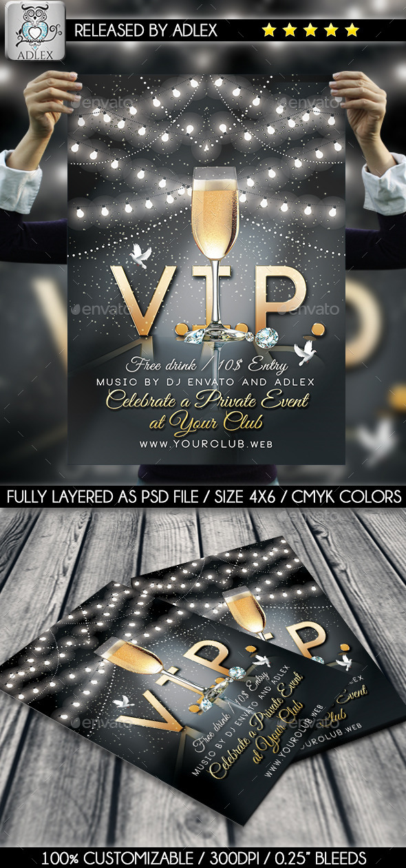 GraphicRiver V.I.P Party Flyer 11583185 GraphicRiver V.I.P Party Flyer 11583185
