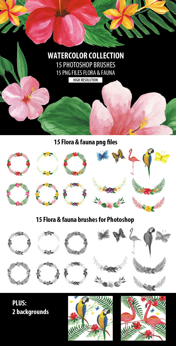 GraphicRiver 15 Watercolor Brushes for Photoshop 11583577 GraphicRiver 15 Watercolor Brushes for Photoshop 11583577