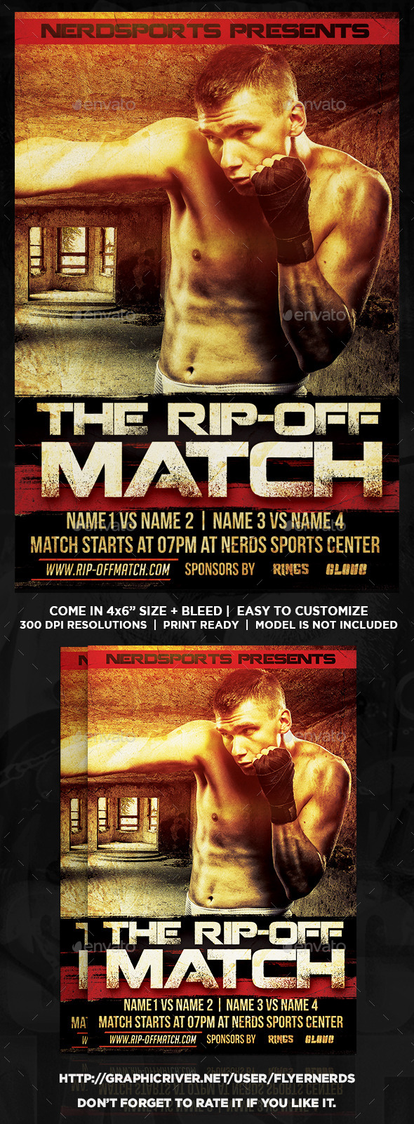 GraphicRiver The Rip-Off Match Sports Flyer 11584899 GraphicRiver The Rip-Off Match Sports Flyer 11584899