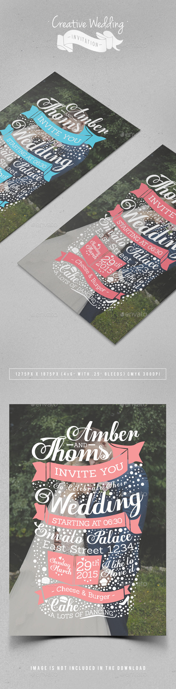 GraphicRiver Creative Wedding Invitation 11460092 GraphicRiver Creative Wedding Invitation 11460092
