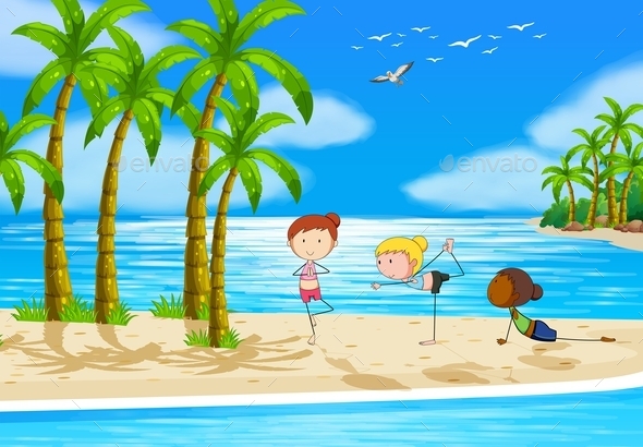GraphicRiver Yoga and Beach 11586311 GraphicRiver Yoga and Beach 11586311