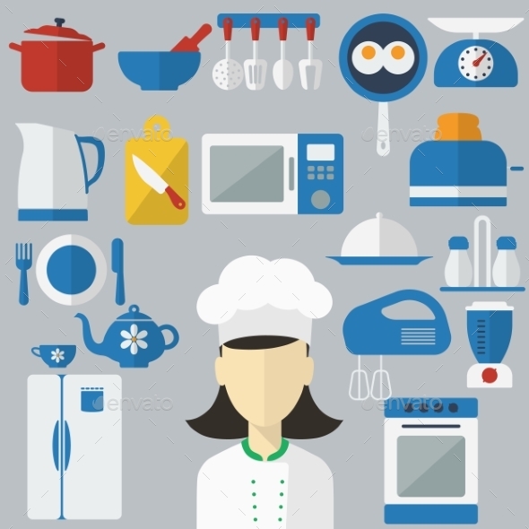 GraphicRiver Flat Design Concept Icons of Kitchen Utensils 11587669 GraphicRiver Flat Design Concept Icons of Kitchen Utensils 11587669