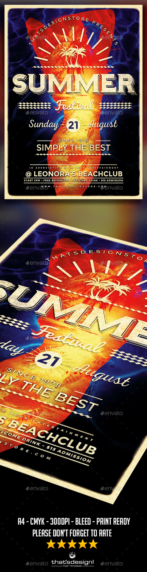GraphicRiver Summer Fest Flyer Poster Template V3 11588066 GraphicRiver Summer Fest Flyer Poster Template V3 11588066