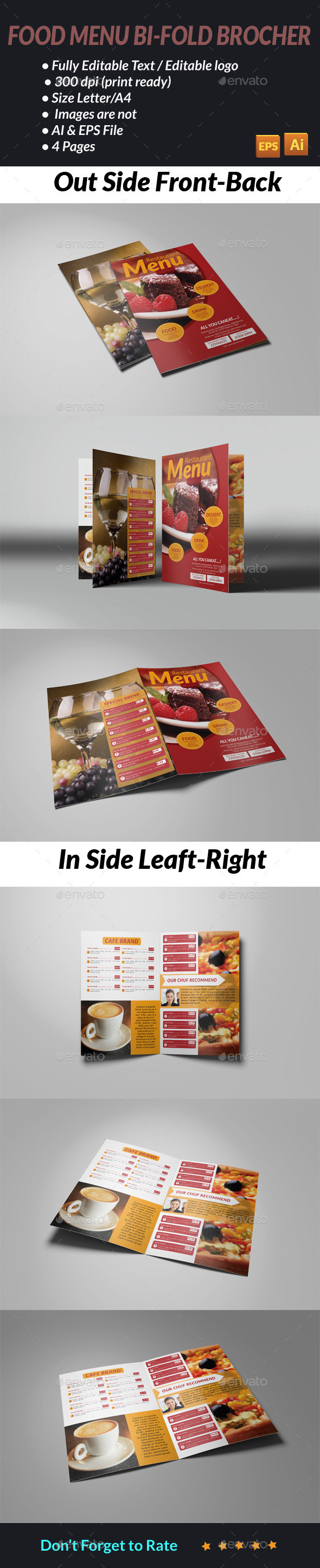 GraphicRiver Food Menu Bi fold Brochure 11588113 GraphicRiver Food Menu Bi fold Brochure 11588113