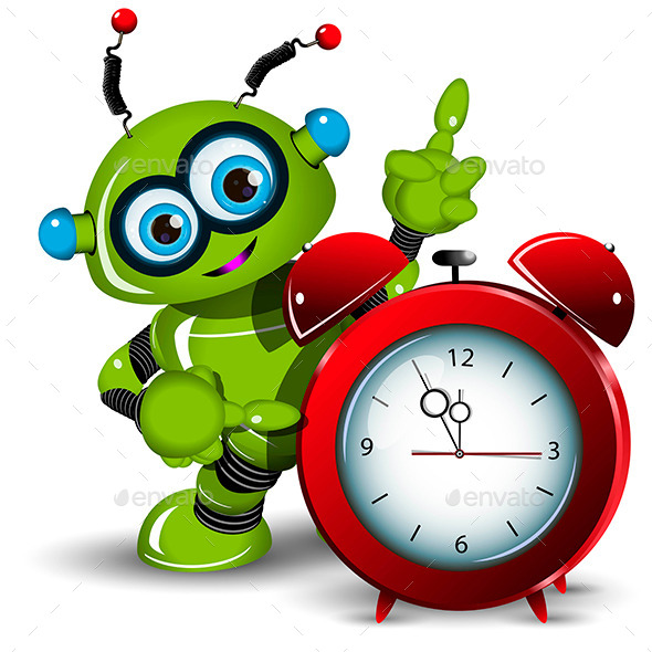 GraphicRiver Robot and Alarm Clock 11588127 GraphicRiver Robot and Alarm Clock 11588127