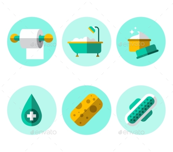 GraphicRiver Hygiene Icons Flat Set 11588138 GraphicRiver Hygiene Icons Flat Set 11588138